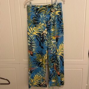 Maeve: The Colette Cropped Linen Wide-Leg Pants